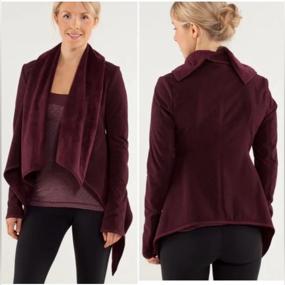 lululemon athletica Sweaters - Lululemon presence of mind jacket size 4 in Bordeaux drama